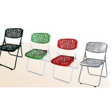 折叠椅 镂空坐垫椅背 环形折叠椅架